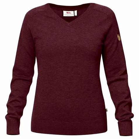 Fjallraven Udsalg Sweater Dame Sörmland Rød FMNT48975